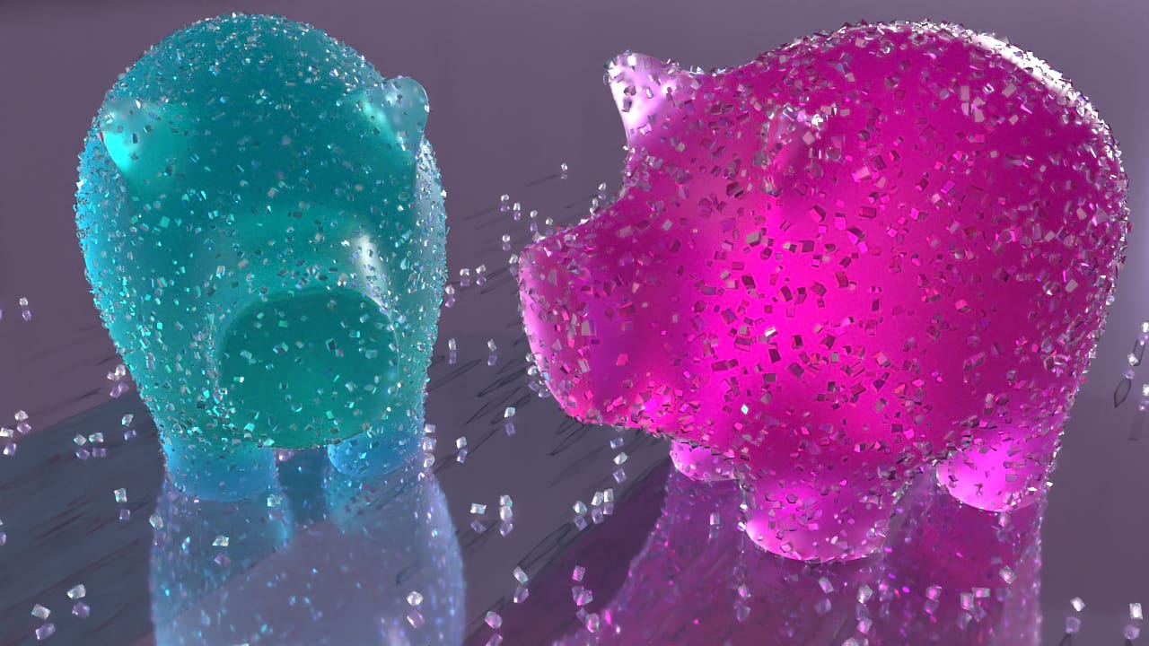 Picture of C4D Model: Sugar Candy Pigs